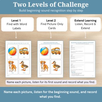 Beginning Sounds Scavenger Hunt | Phonics Activity | 48 Picture Cards | UK & US, image 3