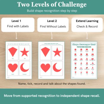 Shape Scavenger Hunt Printable | 2D & 3D Shapes | 48 Cards | UK & US, image 3