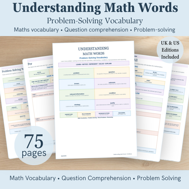 Math Word Problem Vocabulary & Problem Solving