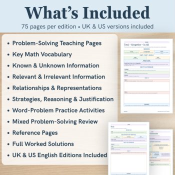 Math Word Problem Vocabulary & Problem Solving, image 2