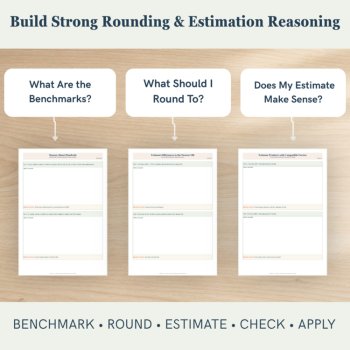 Rounding & Estimation Math Worksheets | Number Sense & Reasoning | UK & US, image 3
