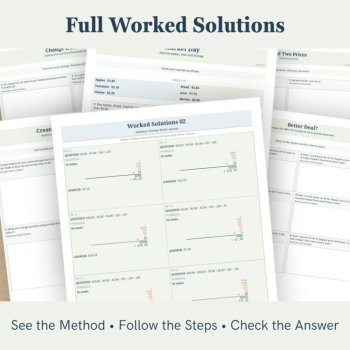US Money Math Worksheets | Dollars & Cents, Change & Budgeting | Grades 2–4, image 4