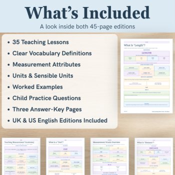Measurement Vocabulary Worksheets – Units, Length, Area, Mass & Time, image 2