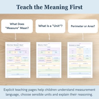 Measurement Vocabulary Worksheets – Units, Length, Area, Mass & Time, image 3