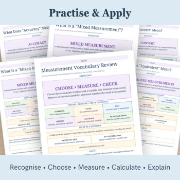 Measurement Vocabulary Worksheets – Units, Length, Area, Mass & Time, image 4