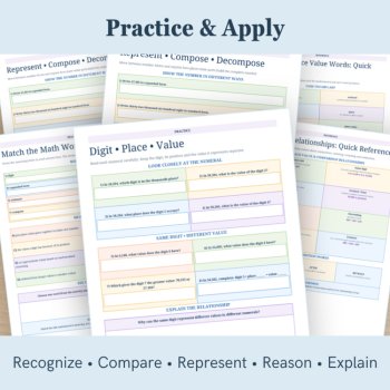 Place Value & Number Vocabulary Worksheets – Comparing, Rounding & Number Forms, image 4