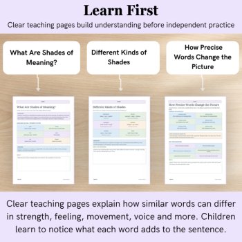 Shades of Meaning Worksheets & Activities | Vocabulary | 2nd & 3rd Grade, image 3