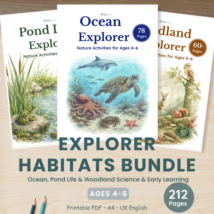 Explorer Habitats Bundle | Ocean, Pond Life & Woodland Science Activities