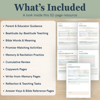Beatitudes for Kids | ASV Scripture Memory & Copywork, image 2