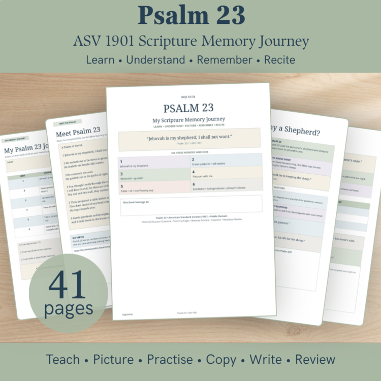 Psalm 23 for Kids | ASV Scripture Memory & Copywork