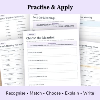 Multiple Meaning Words Worksheets & Activities | Context Clues | Grades 1–3, image 4