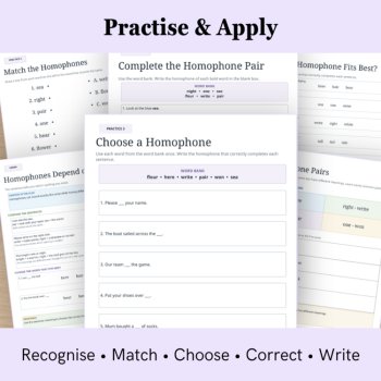 Homophones Worksheets & Activities | Spelling & Vocabulary | Grades 1–3 | UK & US, image 4