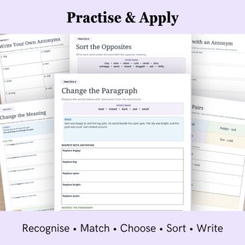 Antonyms Worksheets & Activities | Opposite Words & Vocabulary | Grades 1–3, image 4