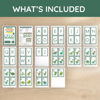 Dinosaur Alphabet Matching Cards | Uppercase & Lowercase Letters, image 3
