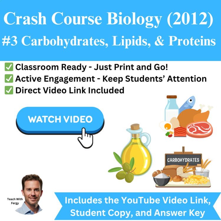 Crash Course BIOLOGY (2012) #3: Biological Molecules | Carbs, Lipids, Proteins