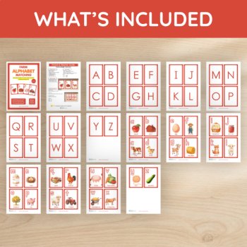 Farm Alphabet Matching Cards | Uppercase & Lowercase Letters, image 3