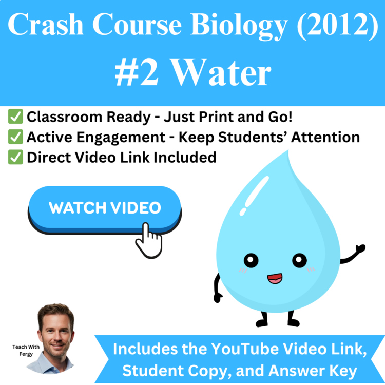Crash Course BIOLOGY (2012) #2: Water | Polar Molecules, Surface Tension