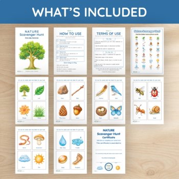 Nature Scavenger Hunt | 24 Picture Cards & Checklist | Outdoor Activity, image 4