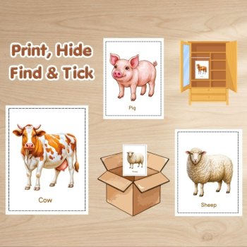 Farm Scavenger Hunt | 24 Picture Cards & Checklist | Indoor & Outdoor Game, image 2