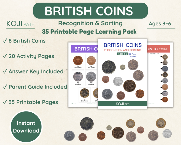 British Coins Recognition & Sorting Activities – UK Money Worksheets