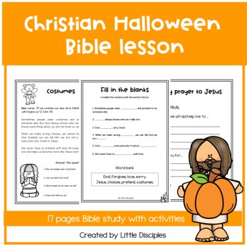 Christian Halloween activity worksheets | Christian Halloween Lesson | Halloween Bible Study, image 2