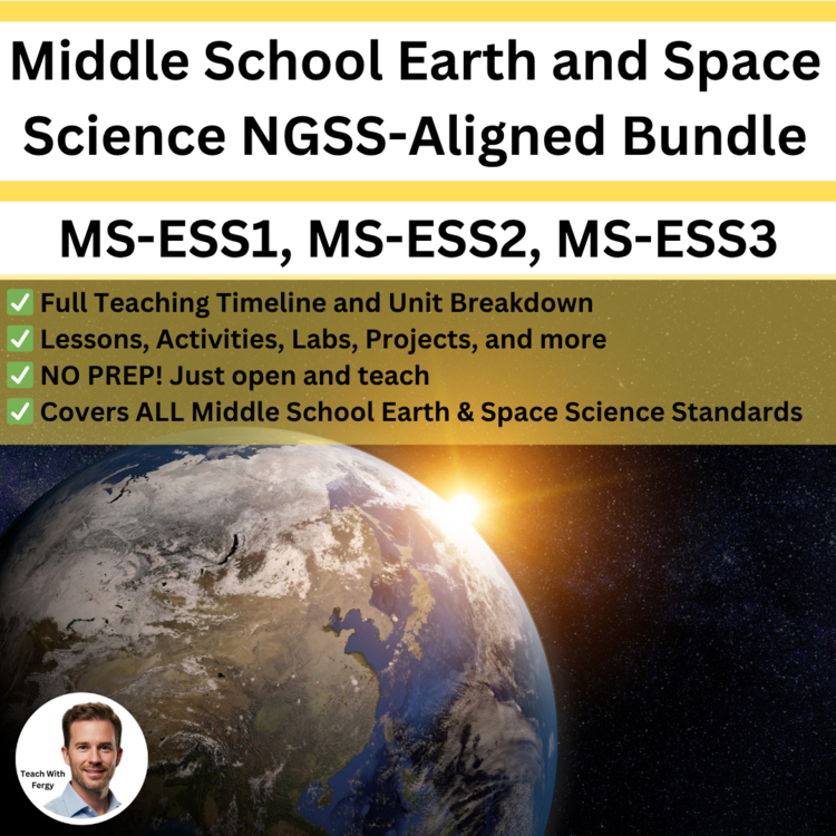 Middle School Earth and Space Science Curriculum | NGSS Aligned ESS1, ESS2, ESS3
