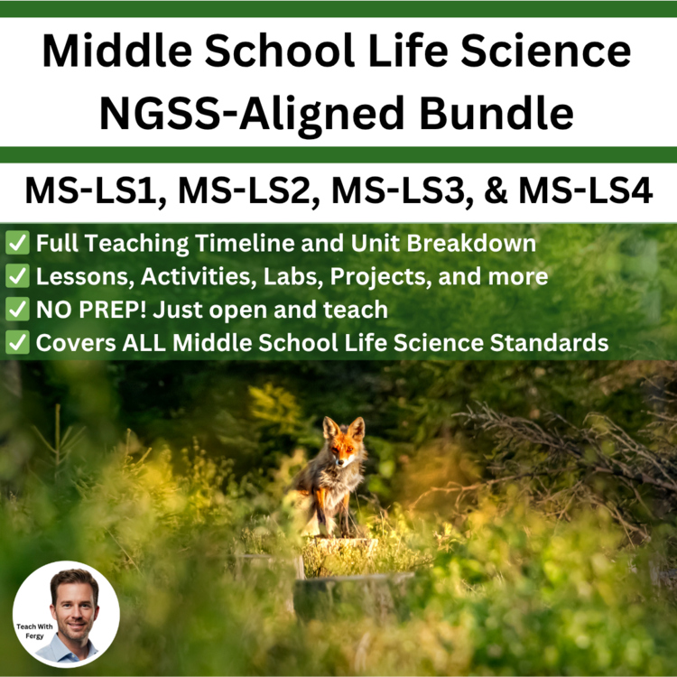Middle School Life Science Curriculum | NGSS Aligned | MS-LS1, LS2, LS3, LS4