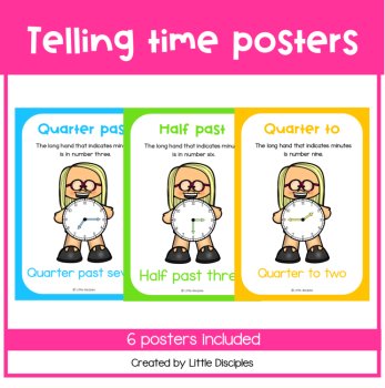 Telling time poster | Telling the time clock posters | Time posters |, image 2