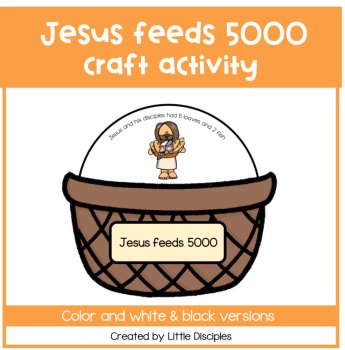 Jesus feeds 5000 wheel craft activity | Jesus feeds the five thousand preschool craft |, image 2