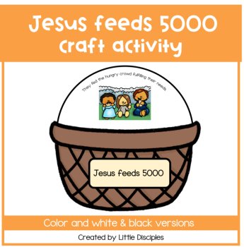 Jesus feeds 5000 wheel craft activity | Jesus feeds the five thousand preschool craft |, image 3