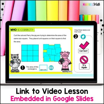 Introduction to Area Interactive Google Slides with Video Lesson, image 2