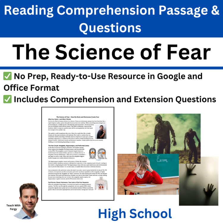 The Science of Fear - High School Reading | Fight or Flight or Freeze, Anxiety