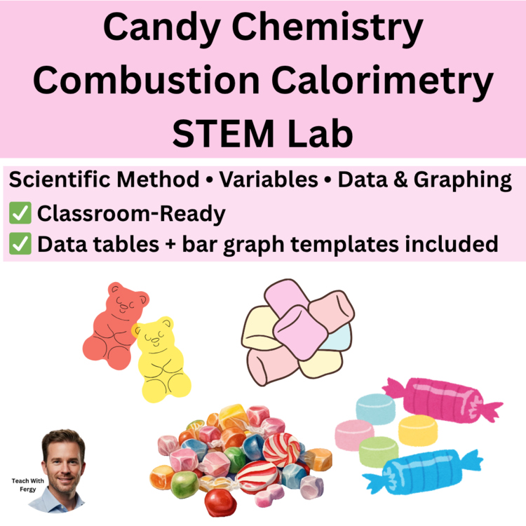 Candy Chemistry Combustion Calorimetry STEM Lab Food Energy & Chemical Reactions
