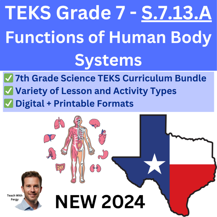 S.7.13.A - Functions of Human Body Systems | TEKS Science 7th Grade | STAAR