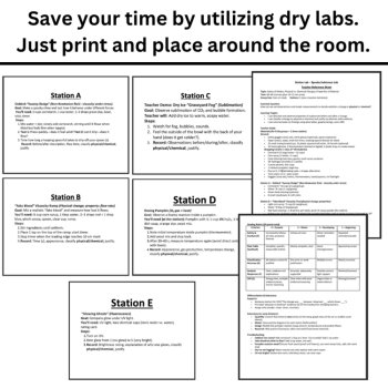Spooky Substances Lab Station Activity - Physical vs Chemical Changes Halloween, image 4