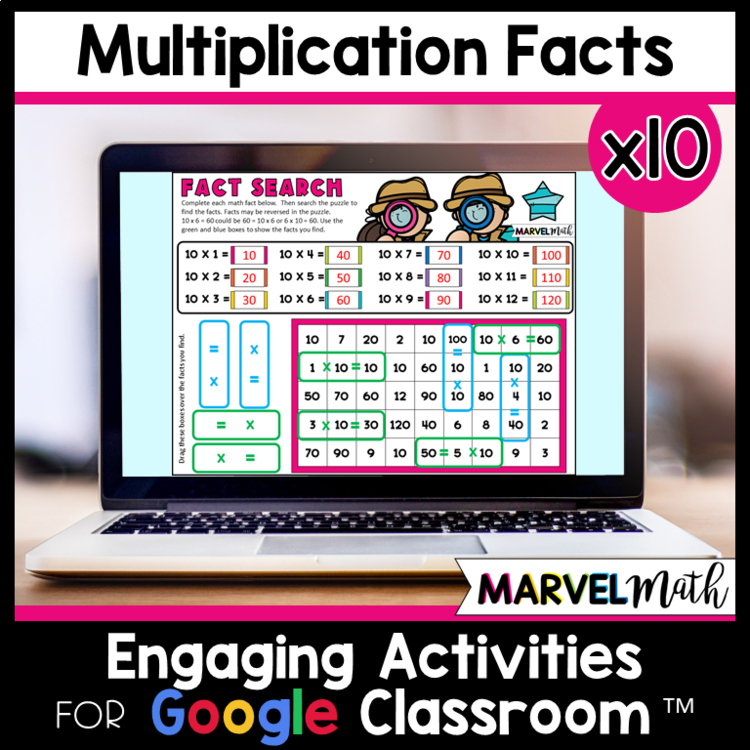 x10 Multiplication Facts Practice­ - Digital Activities - Multiplication Fluency