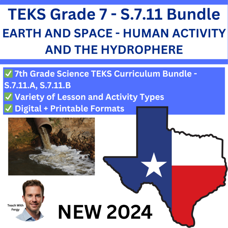 S.7.11 - Earth & Space - Human Impact on the Hydrosphere Bundle | TEKS 7th Grade