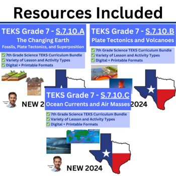 S.7.10 Earth & Space - Plate Tectonics Curriculum Bundle TEKS Science 7th Grad, image 4