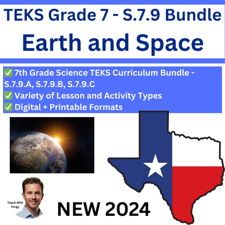S.7.9 Earth & Space - Our Solar System Curriculum Bundle TEKS Science 7th Grade