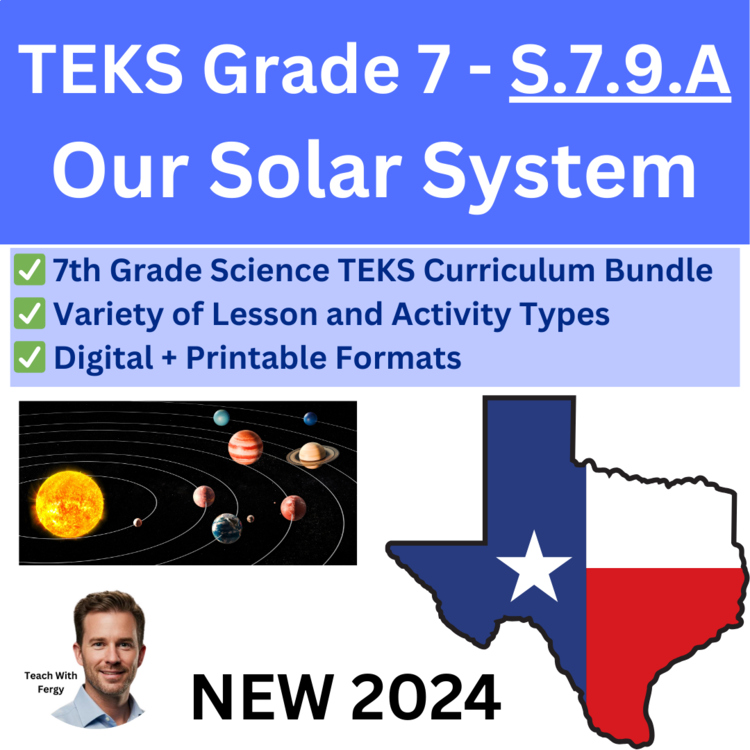 S.7.9.A - Our Solar System | TEKS Science 7th Grade | Planets, Sun, Moons STAAR