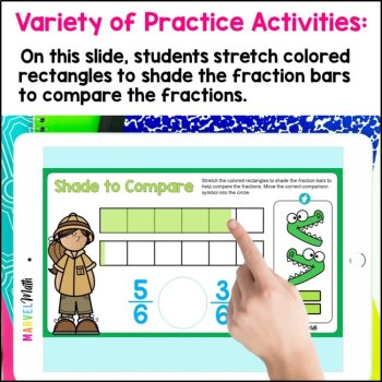 Comparing Fractions with like Denominators - Google Slides - Same Denominator, image 2