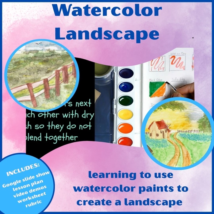 Watercolor Painting Landscape in Value / art activity