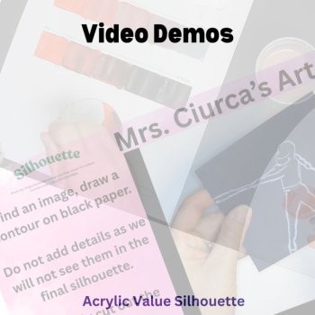 Acrylic Value Monochromatic Painting with silhouette / art activity, image 4