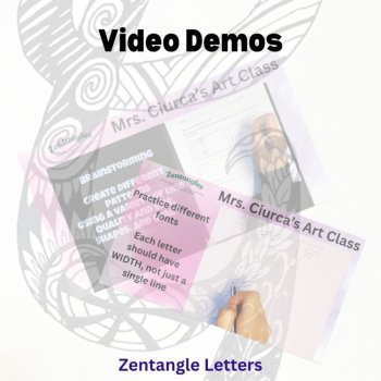 Zentangle Letters - Patterned Font / drawing / art activity, image 3