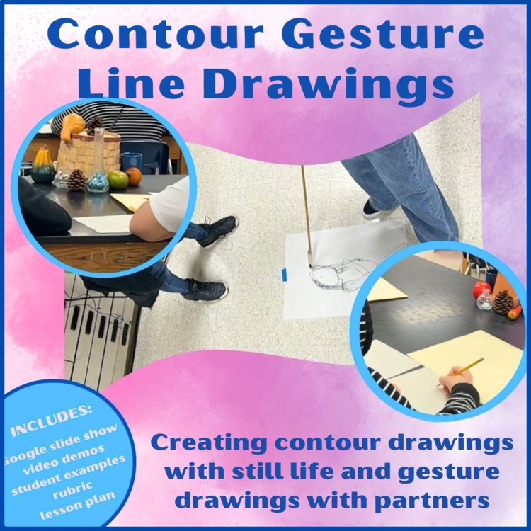 Drawing/contour and gesture/still life/partners/people/art activity