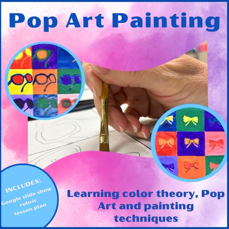 Pop Art Grid Acrylic Painiting / Color Theory / Andy Warhol Inspired