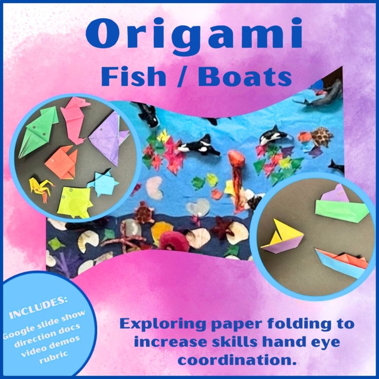 Origami / paper folding / fish and boats / sculpture / art activity