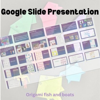 Origami / paper folding / fish and boats / sculpture / art activity, image 2