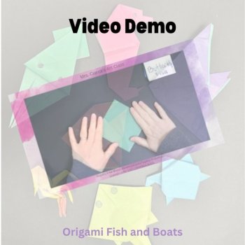 Origami / paper folding / fish and boats / sculpture / art activity, image 3