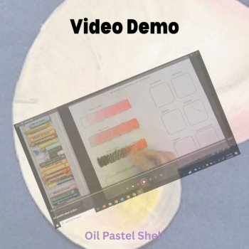 Oil Pastel Seashell in value / value scales / Art Activity, image 4
